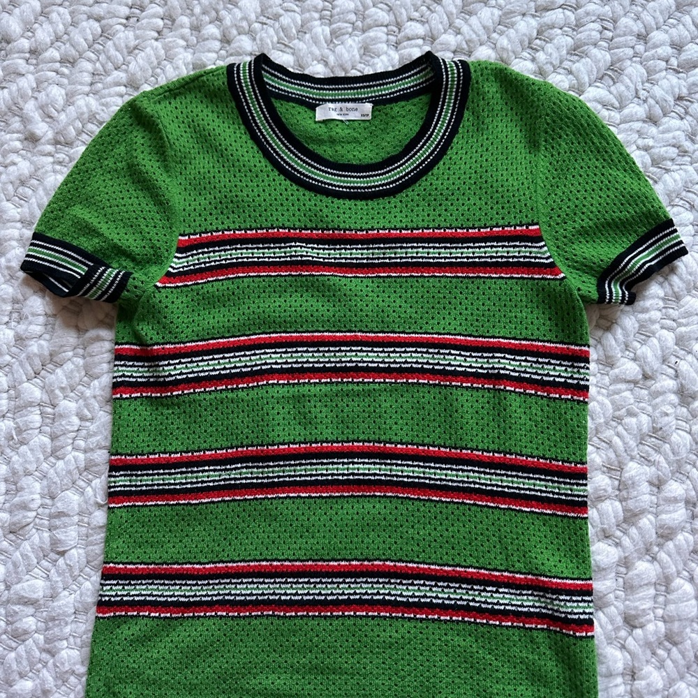 rag & bone Short Sleeve Knit Top